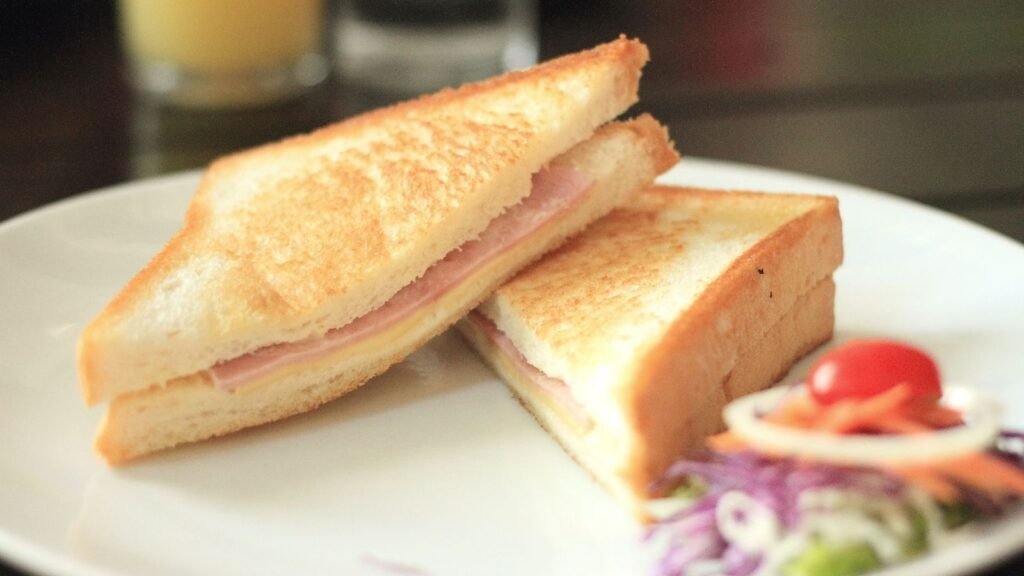 a sandwich on a plate an easy meal for low-energy days when cooking for one