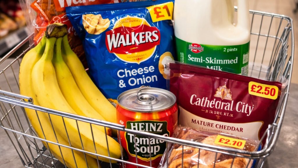 Weekly grocery haul for one person UK budget