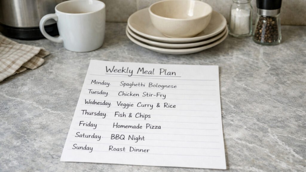 Meal planning for one person in a small UK kitchen