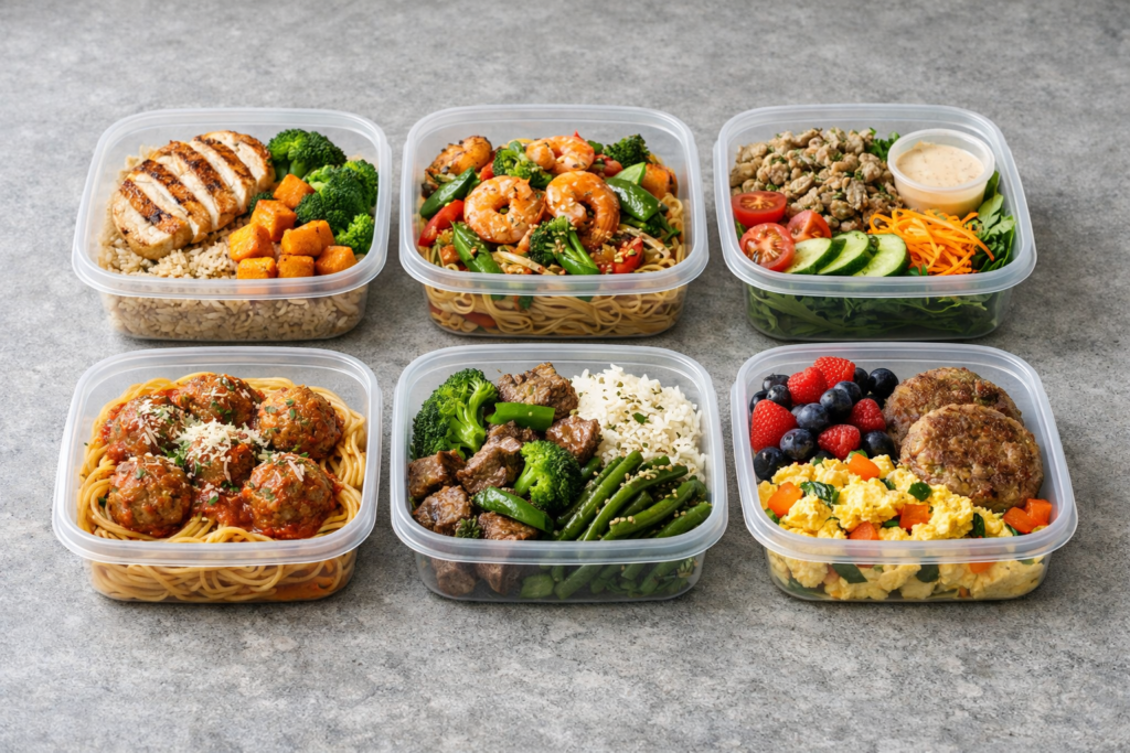 weekly meal prep for one person UK simple organised meals