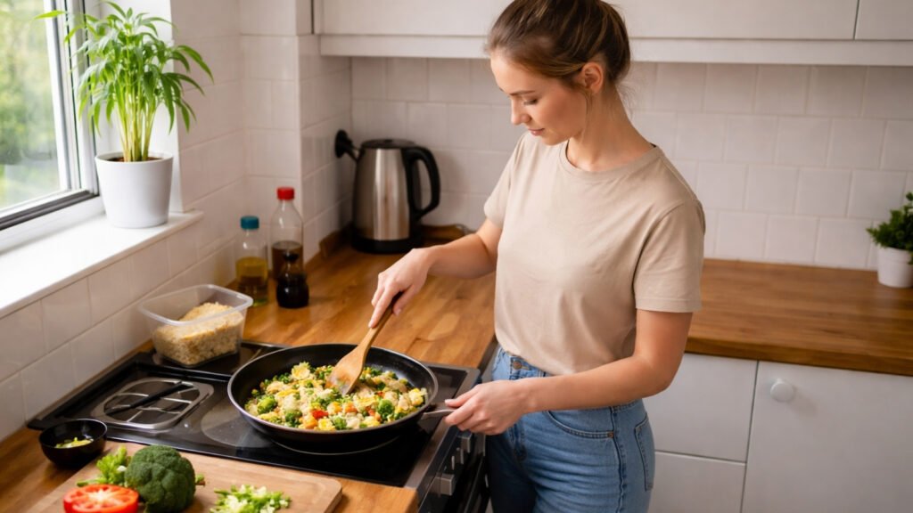 cooking for one person simple home meal