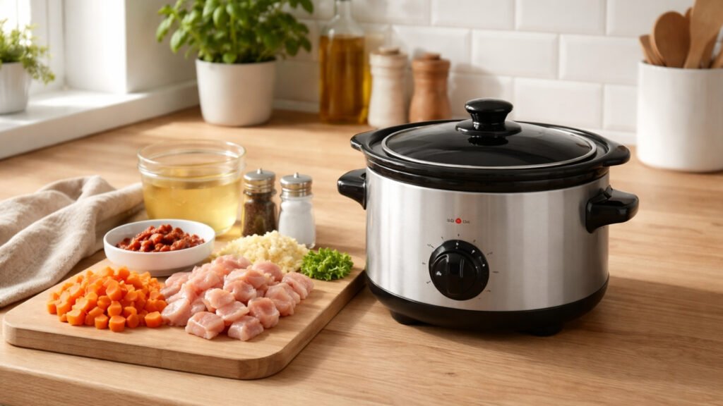 slow cooker for one person UK small kitchen setup