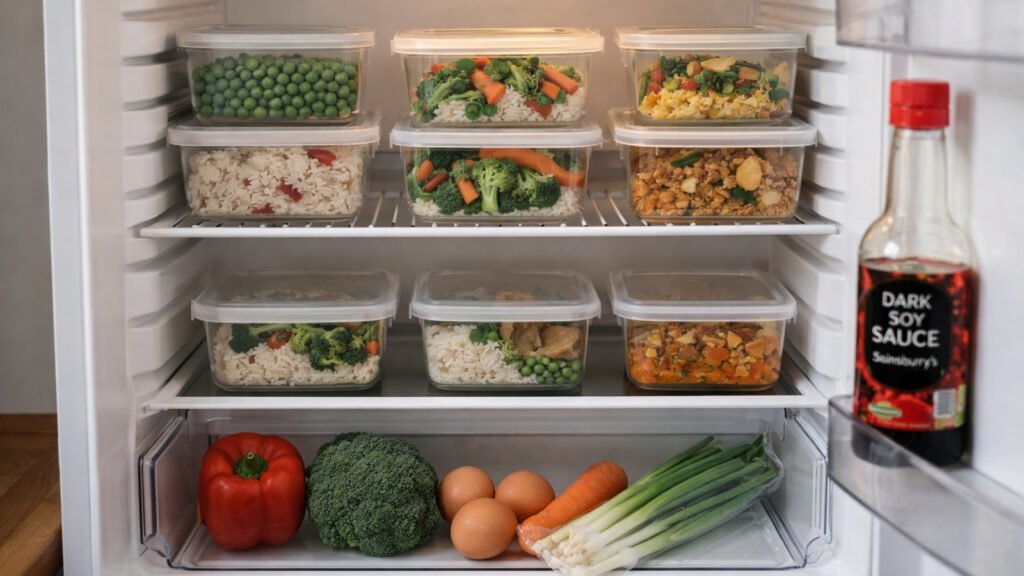 food storage for one person fridge organisation UK