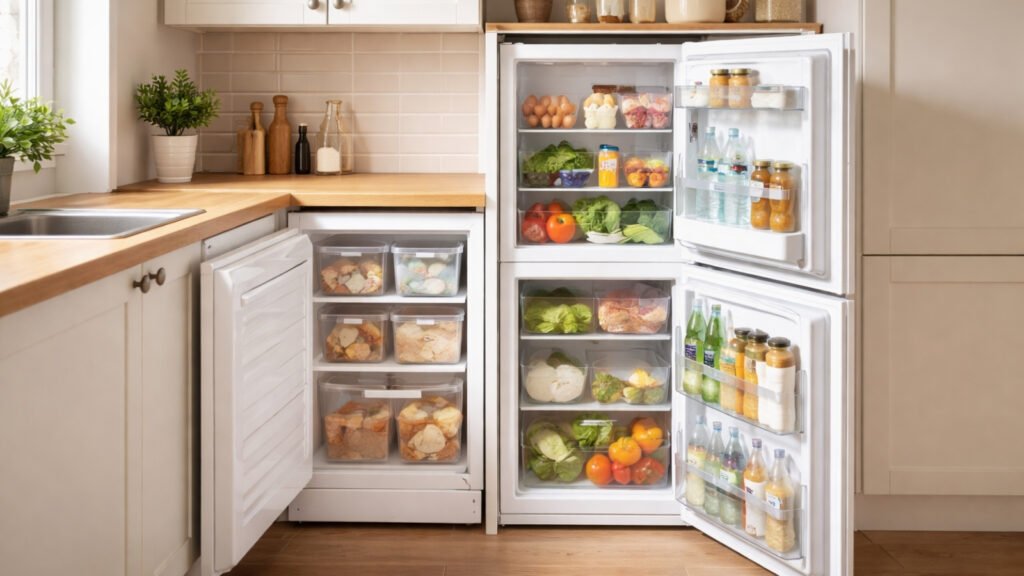 how to store food when you live alone fridge and freezer organisation UK