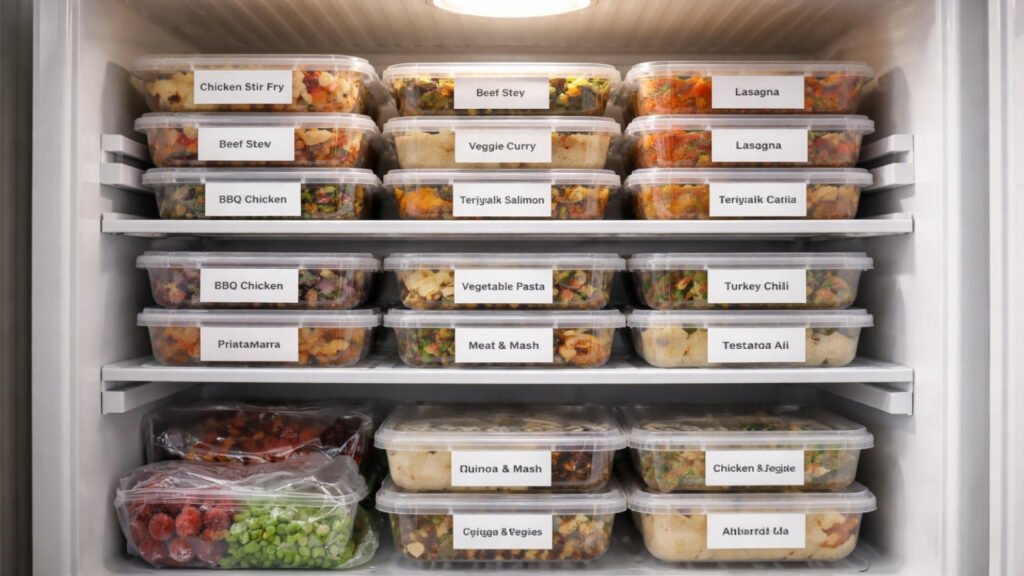 freezer storage for one person single portion meals organised