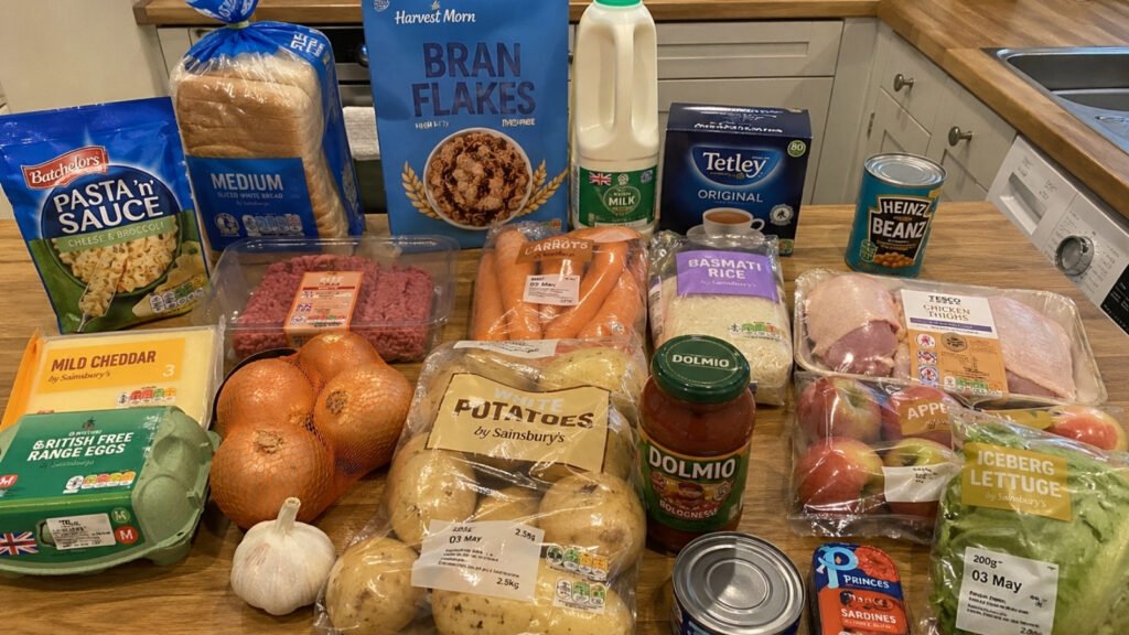 £35 meal plan for one person UK grocery haul