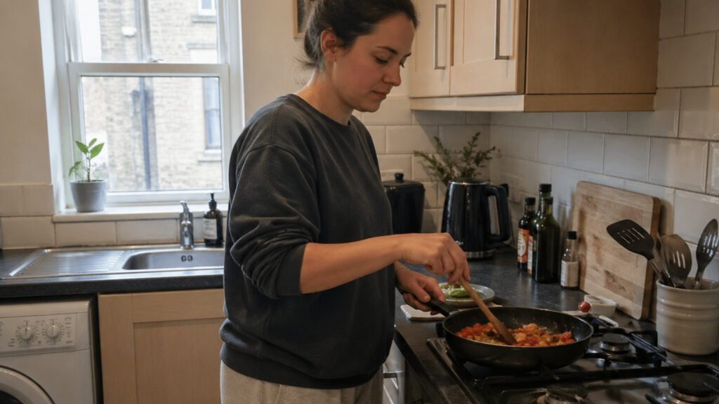 cooking cheap meals for one person UK budget kitchen