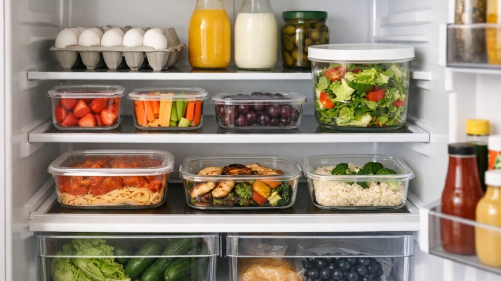fridge organisation for one person reduce food waste