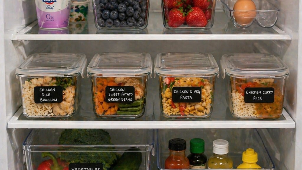 meal prep for one person UK storing leftovers containers