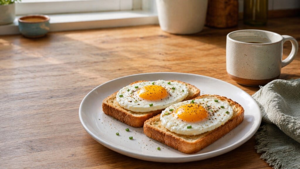 quick eggs on toast meal for one person UK