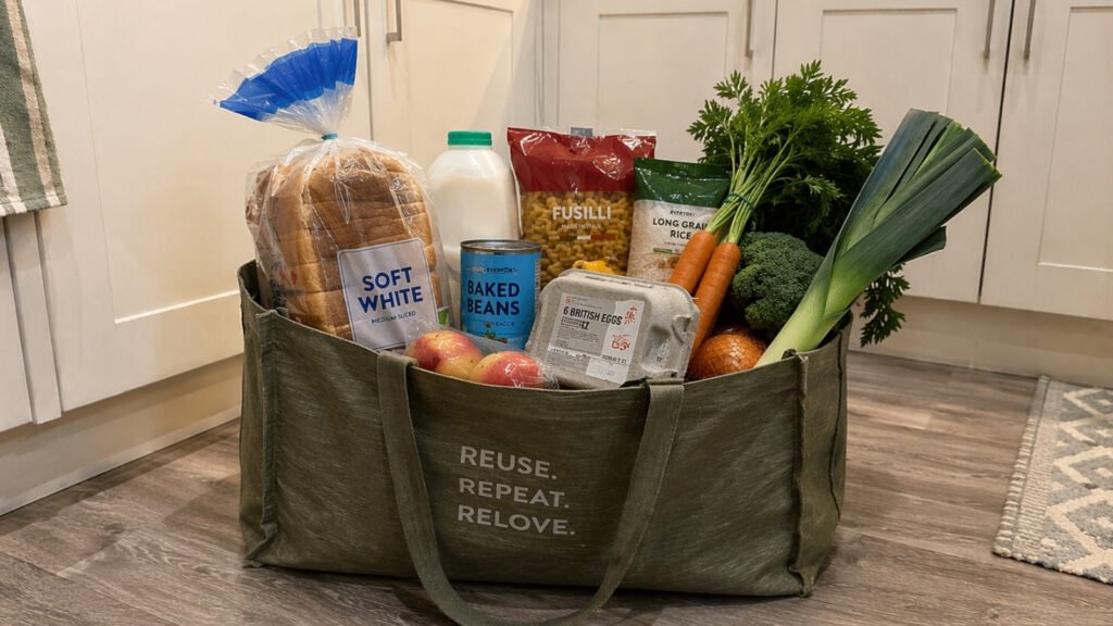 simple groceries for one person to buy each week.