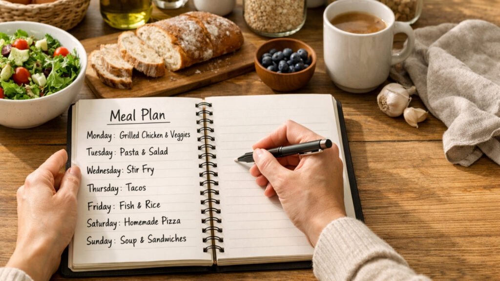 meal planning on £5 a day UK one person budget