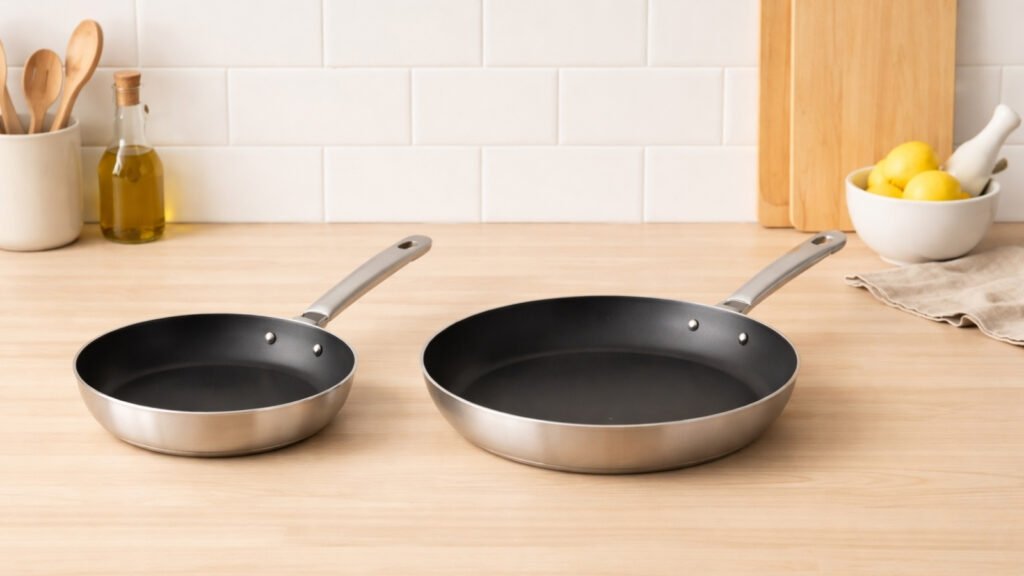frying pan size comparison small vs large one person UK