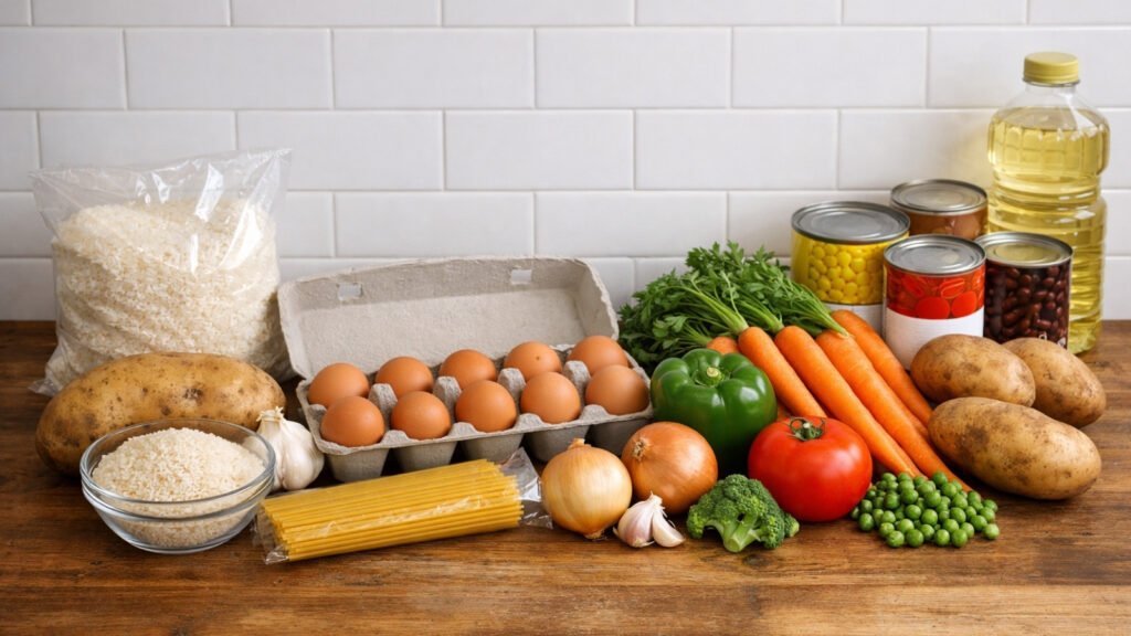 simple ingredients to make cheap meals for one person