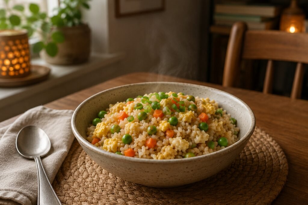 cheap comforting rice meal one person UK