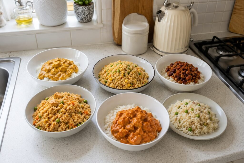 cheap rice meals for one person UK easy meal ideas