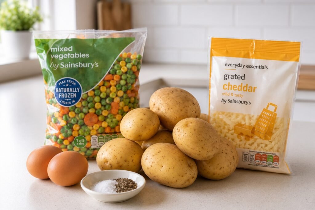 cheap potato meal ingredients UK budget cooking for one