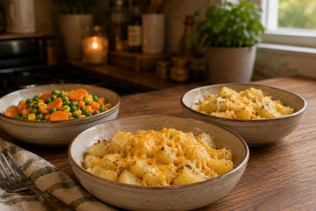 simple potato and cheese bowl for one person