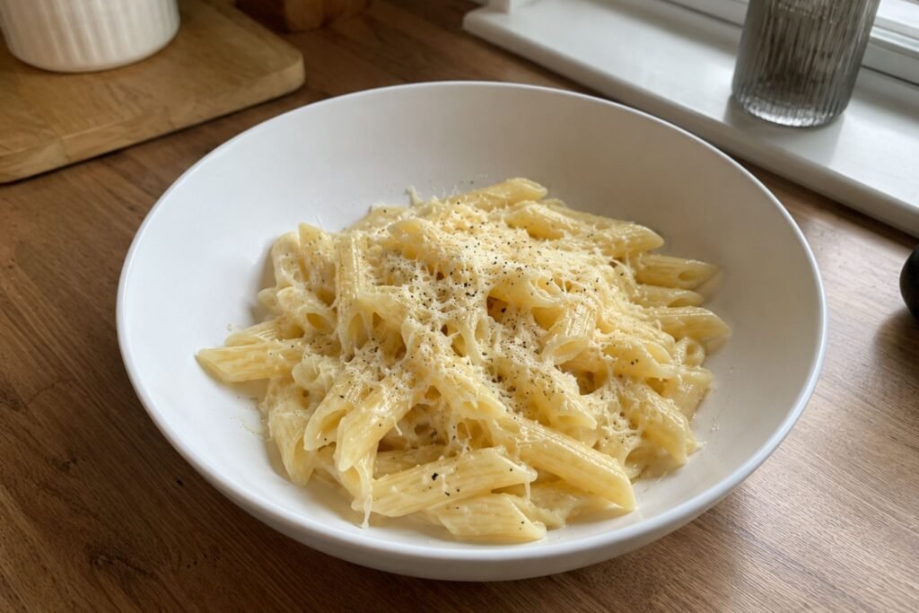 simple cheese pasta meal for one person UK 