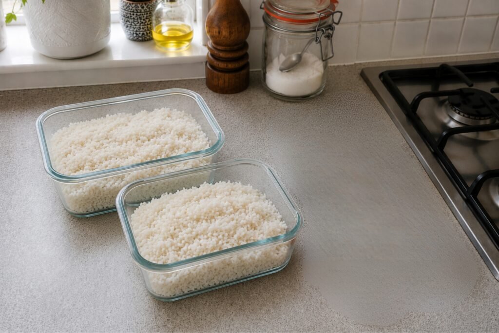 rice leftovers meal prep one person UK food storage