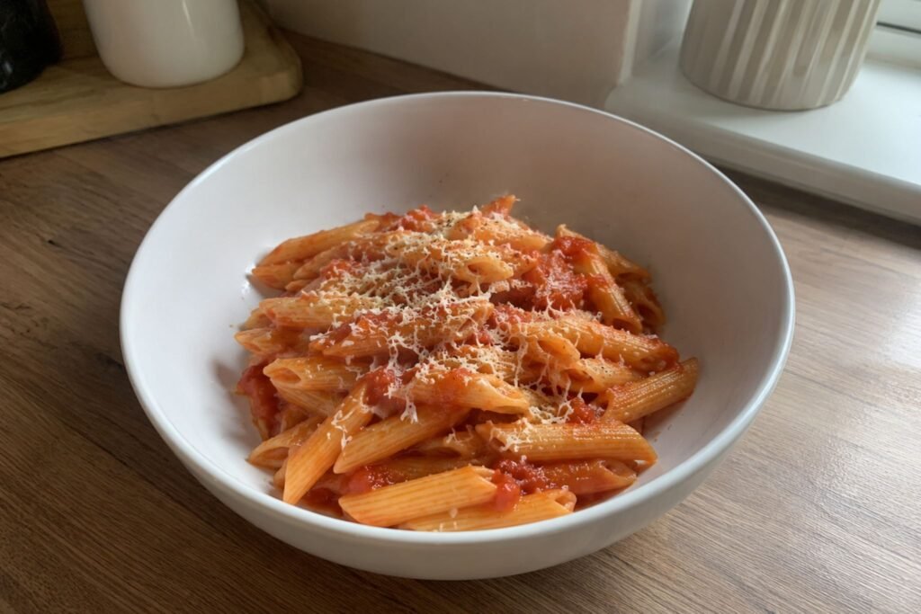 easy pasta meals for one person UK tomato pasta